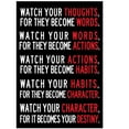 thumbnail image 1 of Watch Your Thoughts Motivational Poster 13 x 19inch Stain Glass Window Chain, 1 of 1
