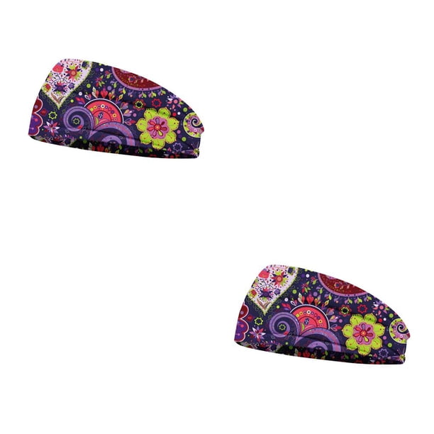 Guardurnaity Diadema de ganchillo elástica banda para la cabeza deportiva Tie-dye antideslizante accesorios para peinados mujeres hombres para deporte tipo 6 tipo 6 2piezas Guardurnaity CBP274810