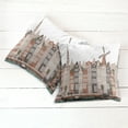 thumbnail image 6 of Ambesonne Amsterdam Throw Pillow Cover 2 Pack, Netherlands Historic Art, 24", Beige Burnt Sienna, 6 of 7