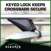Elevate Outdoor 55 Aluminum Cross Bars with 200 lb. Capacity and Lockable Design