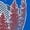 Blue, variant on Americana Mountains and Trees Line Adult Black Long Sleeve Hoodie-Medium