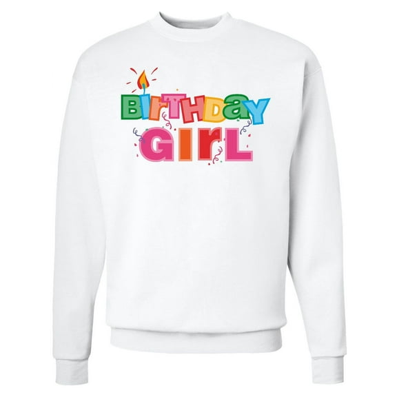 Inktastic Birthday Girl Letters Adult Sweatshirt