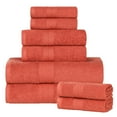 thumbnail image 2 of Superior Eco-Friendly Cotton 8-Piece Assorted Towel Set, Coral, 2 of 7