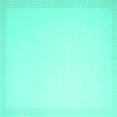 thumbnail image 1 of Ahgly Company Indoor Square Solid Turquoise Blue Modern Area Rugs, 8' Square, 1 of 4