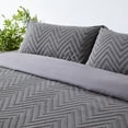 thumbnail image 2 of The Linen Yard Tufted Chevron Duvet Cover Set, 2 of 3