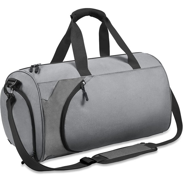 Bolsa de deporte para gimnasio para mujeres y hombres, bolsa de lona para gimnasio con compartimento para zapatos y bolsillos impermeables para la humedad, bolsas de viaje para fin de semana