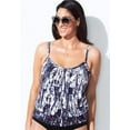 thumbnail image 4 of Swimsuits for All Women's Lightweight Scoop Neck Blouson Tankini Top, 4 of 5