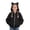 Black, variant on Girls Hoodie Sweatshirt Cute Cat Ear Zip Up Loose Long Sleeve Jacket Kids Solid Color Casual Outerwear Orange 150