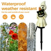 Solar Halloween Lantern, Resin Garden Decoration, Outdoor Spooky Pathway Insertion, Cemetery Graveyard Decor, Party Yard Accessory