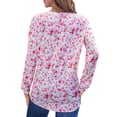 thumbnail image 4 of UVN Floral Print Blouses for Women V Neck Long Sleeve Shirts Boho Casual Ladies Tops, 4 of 6