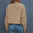 thumbnail image 5 of Women Autumn And Winter Fashion Cropped Jackets Button Cropped Jacket Tops Long Sleeve Shirts, 5 of 7