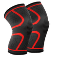 thumbnail image 1 of SPORTIFY 2 Rodilleras Deportivas Ortópedicas De Soporte Para Control Del Dolor E Inflamación De Rodilla Rojo Grande, 1 of 3