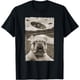 thumbnail image 1 of Camiseta divertida para hombre, diseño de ovni y bulldog francés, 1 of 2