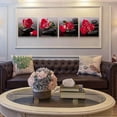 thumbnail image 5 of -Black Red Canvas Wall Art Bedroom Stones Zen Wall Decor Rose Pictures Floral Poster print Spa Bathroom Wall Art for Living Room Decoration Kitchen Accessories Room Decor Framed Artwork, 5 of 6