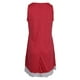 thumbnail image 5 of Vestido corto tipo túnica retro sin mangas de encaje para mujer, estilo playero informal y holgado rojo, 5 of 9