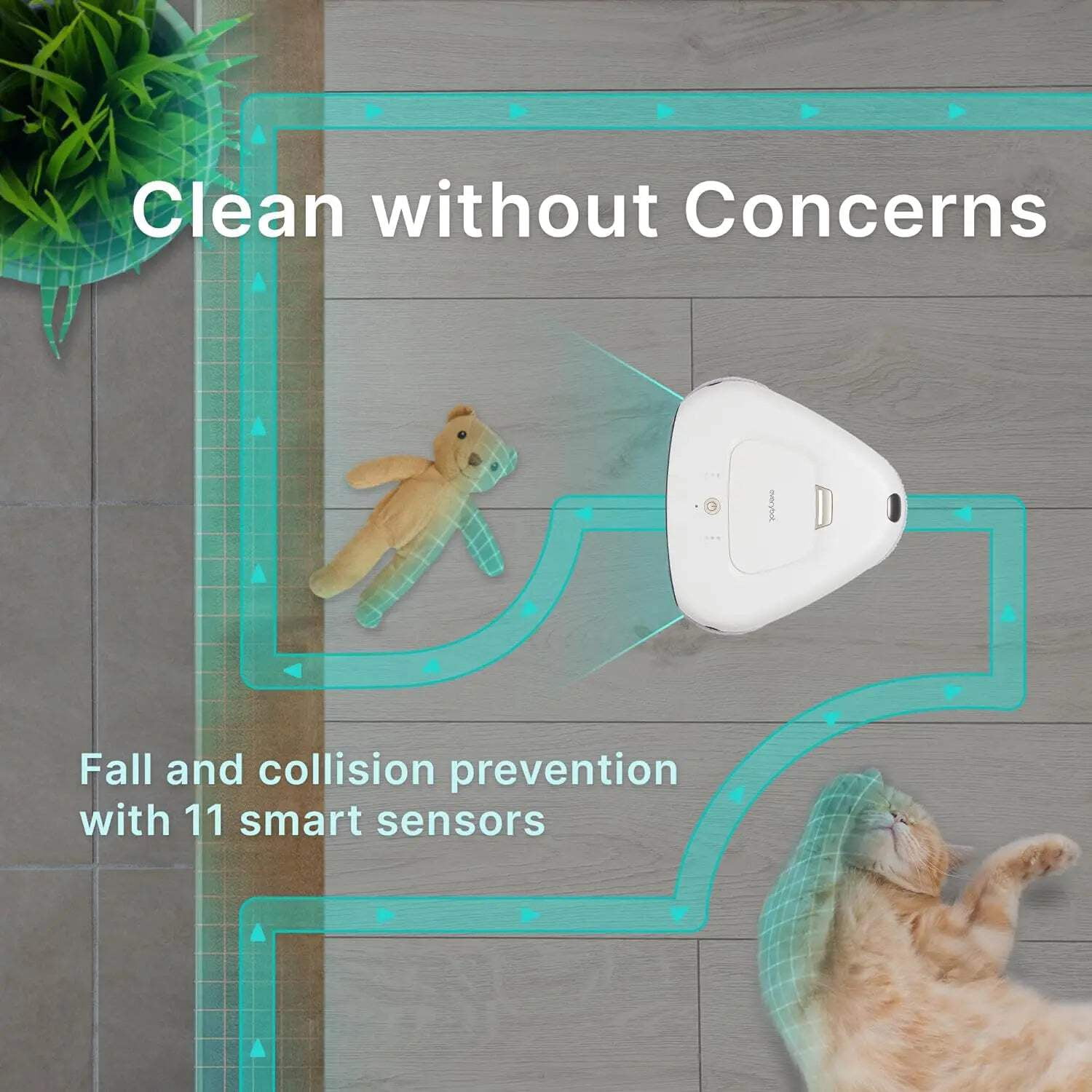 Everybot Three-Spin Robot Floor Mop, Model TS300