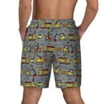 thumbnail image 2 of Lsque Mens Swim Trunks Modern Excavator Pattern - Bathing Suit Compression Liner - Beach Swim Shorts Swimwear - (S-3XL) - Stretch Quick Dry -X-Large, 2 of 9
