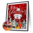 thumbnail image 2 of Cuadros Decorativos 5D bricolaje taladro redondo completo diamante pintura Navidad muñeco de nieve decoración del hogar (DG332) Likrtyny embutido en tela, 2 of 8