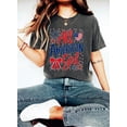 thumbnail image 2 of Girl's 4th of July Shirt, Youth All American Girl, Coquette Fourth of July Tee, Patriotic Gift, Preppy Red White and Blue, 4th of July Shirt, 2 of 5