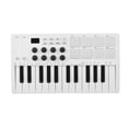 thumbnail image 1 of Keys M-VAVE 25-Key MIDI Control Keyboard Mini Portable USB Keyboard MIDI Controller with 25 Velocity Sensitive Keys 8 RGB Backlit Pads 8 Knobs, 1 of 7