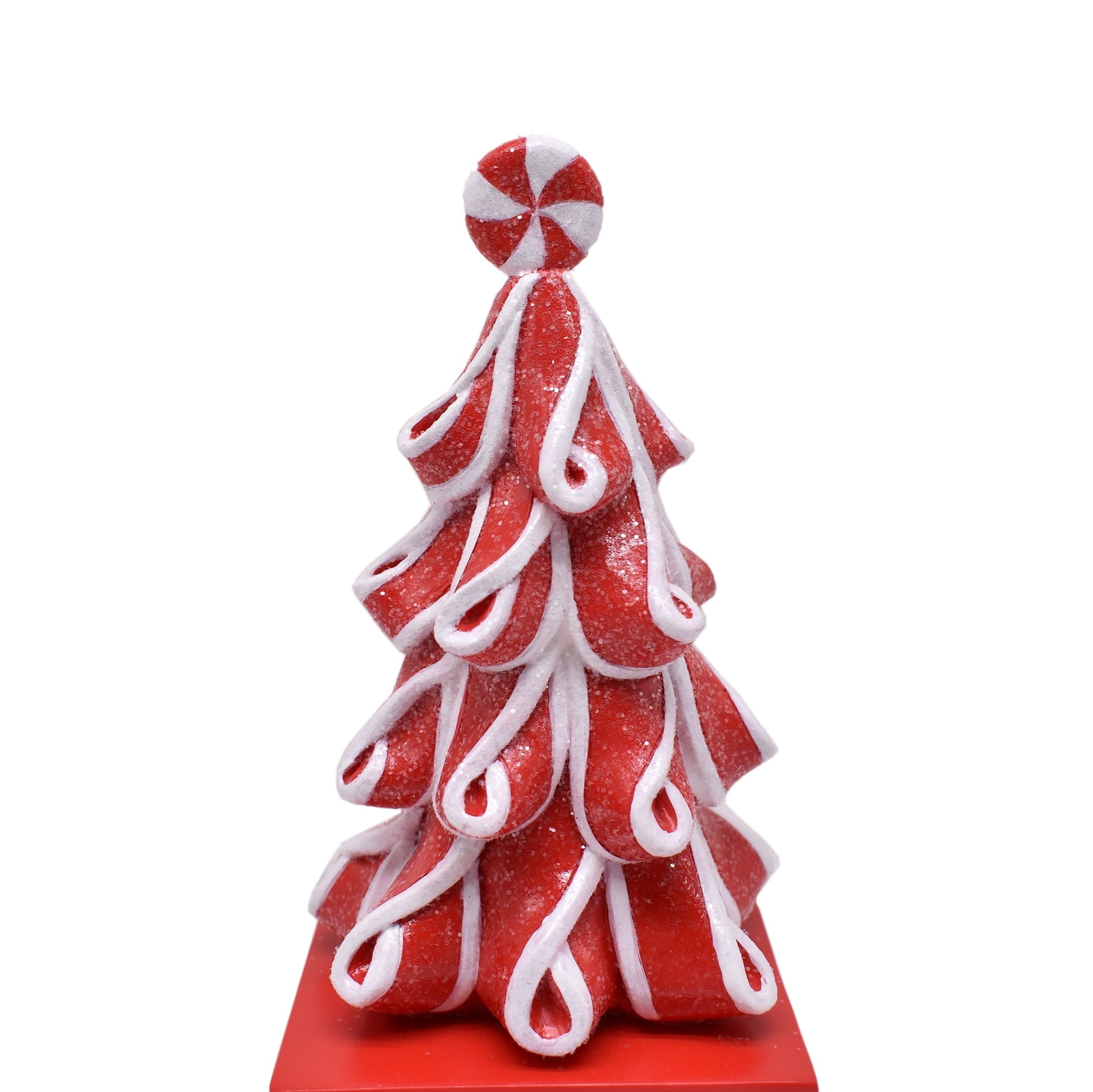 Red and White Peppermint Candy Christmas Stocking Holder, 7.3", by Holiday Time
