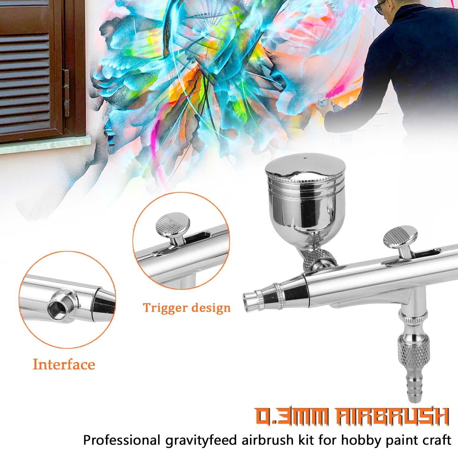 Electric paint sprayer,Wrench Dropper 2 Art With Adapter T134 Airbrush Set Professional T134 Airbrush Set Model Art 2 Fluid Cups Adapter Wrench Dropper With Adapter Wrench Model Art With