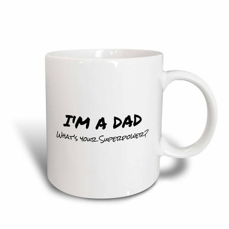 Cobalt Ceramic Mug - 3dRose Im a Dad - Whats your Superpower - funny gift for fathers day, Ceramic Mug, 11-ounce