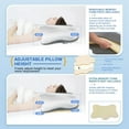 thumbnail image 2 of Pain Relief Cervical Pillow for Neck Support,Adjustable Ergonomic Pillow Cozy Sleeping,Odorless Orthopedic Memory Foam Pillows,Contour Bed Pillow for Side Back Stomach Sleeper, 2 of 7