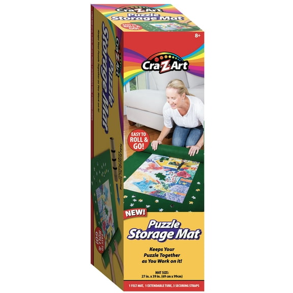 Cra-Z-Art Roll Up Puzzle Green Felt Storage Mat, 27 x 39 Inches