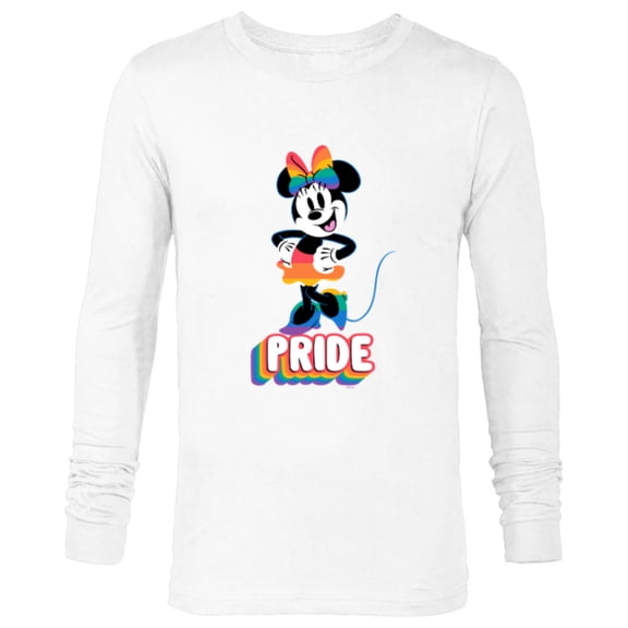 Disney Minnie Mouse Pride Happy Rainbow Fashion - Long Sleeve T-Shirt for Men - Customized-White
