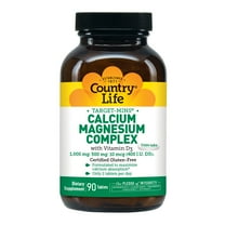 Country Life Target-Mins, Calcium Magnesium Complex with Vitamin D3, 90 Tablets