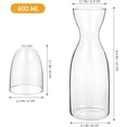 thumbnail image 3 of Multi-Purpose Mouthwasher Dispenser, Heat Resistance And Decorative Design Water Carafe With Wide Mouth, 34 Oz Clear Glass Carafe Set For Nightstand Use And Reusable, 3 of 6