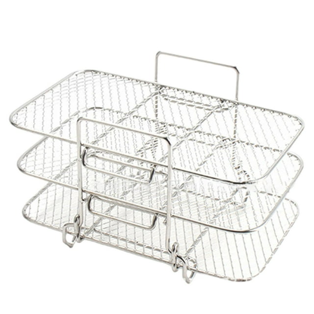 veasfak Multi Layer Air Fryer Rack 3 Tier Air Fryer Rack for Oven Microwave Stockpot