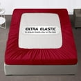 thumbnail image 2 of 300 Thread Count - 1 Piece Fitted Sheet Texas King Size 14" Inch Deep Pocket, Extra Soft & Snug Fit 100% Cotton Hotel - Quality Fully Elasticized Mattress Covers (Burgundy Solid), 2 of 5