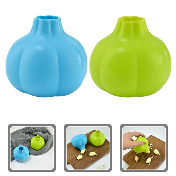 WEUVEB 2pcs Silicone Garlic Peeler Tool Ergonomic Garlic Skin Remover Kitchen Supplies For Home Cooking Random Color