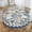 Blue Floral Peacock Pattern, variant on Checkered Red Tulips Hearts Round Tablecloth Waterproof Oil-Proof Plastic Table Cloth Stain-Resistant Wipeable 60" for Camping, Dining, Indoor and Outdoor