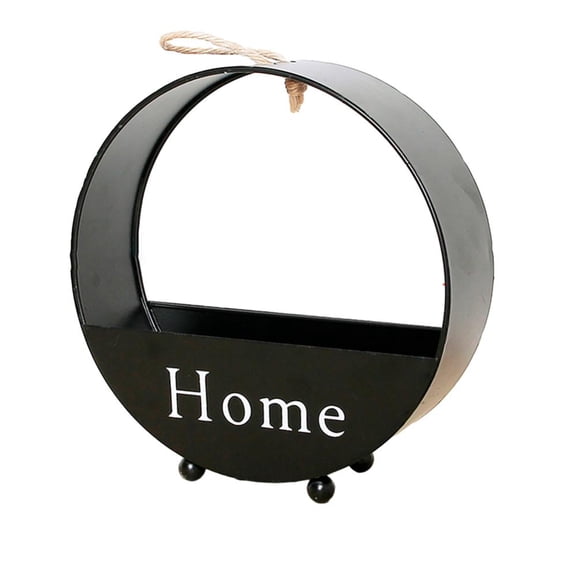 Esaierr Circular Iron Wall Hanging Flower Pot,wall Decoration Iron Wall Vase Decor Planters