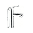 thumbnail image 2 of Llave Mezcladora Baja Monomando Para Lavabo Fregadero Grifo Xtellar plateado, 2 of 3
