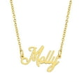 thumbnail image 1 of KISPER 18K Gold Plated Stainless Steel Personalized Name Pendant Necklace, 1 of 39