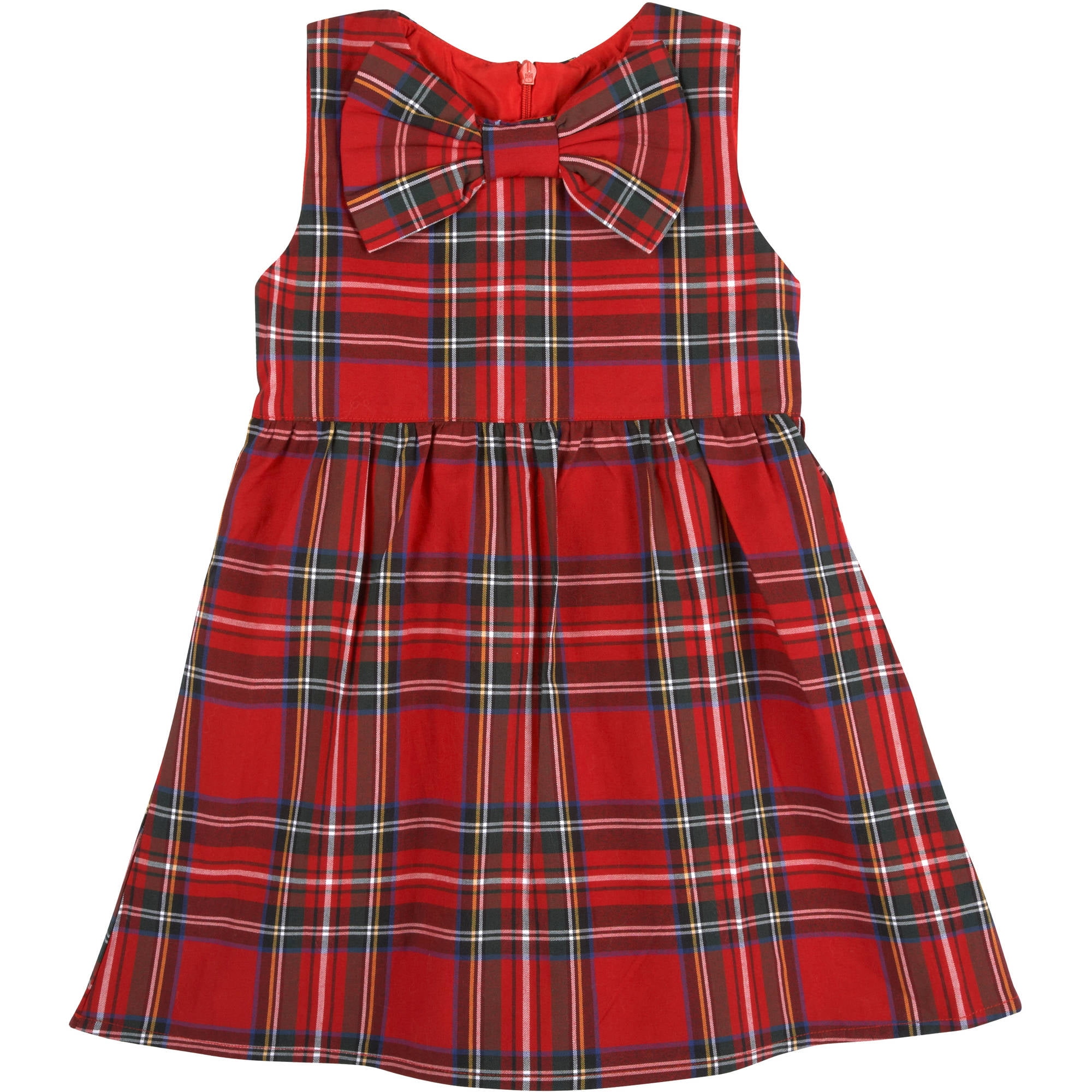 red and green plaid dress