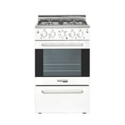 Prestige 20 in. 1.6 cu. ft. Gas Range with Convection Oven and Sealed Burners in Marshmallow White