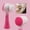 Rose Red-1pcs, variant on Silicone double face wash brush soft cleanser for both men and women manual massage facial pores deep cleaning product 
