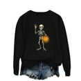 thumbnail image 5 of Sweatshirt for Women Perfect For Daily Wear or Loungewear! The Best Choice for Halloween L Blue Halloween Sweatshirt, 5 of 5