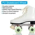 thumbnail image 3 of Unique Bargains Ensemble de 8 Roues de Patins à Roulettes, Ensemble de Roues de Croisière de Planche à Roulettes Lumineuses 58mm 82A, Vert, 3 of 7