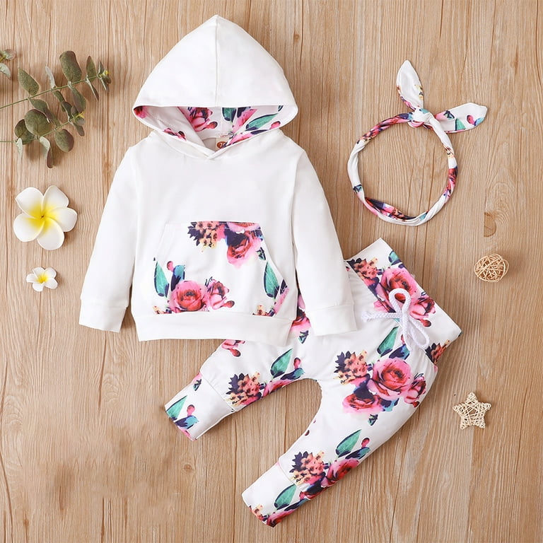 Godderr Baby Infant Girls Sweatshirt Tracksuit Outfits,Crushed