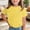 Yellow-2, variant on Soft Stretchy Little Girls Army Green Sequin Heart Sparkle Rhinestone Glitter Short Sleeve Crew Neck T-Shirt Ages 2-12 Polyester Spandex,Size 2-3T