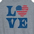 thumbnail image 3 of Instant Message - Vintage Love American Flag Heart - Women's Racerback Tank Top, 3 of 6