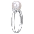 thumbnail image 3 of Everly Women's Cultured Pearl and Topaz Sterling Silver Ring, 3 of 7