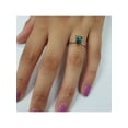 thumbnail image 4 of 1ct Blue Princess Cut Diamond Solitaire Engagement Ring 14k White Gold, 4 of 4