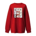 thumbnail image 3 of HomeDM Halloween Sweatshirts for Women Casual Loose Crewneck Tops Cute Graphic Long Sleeve Shirts Fall Pullover - Red/L, 3 of 3